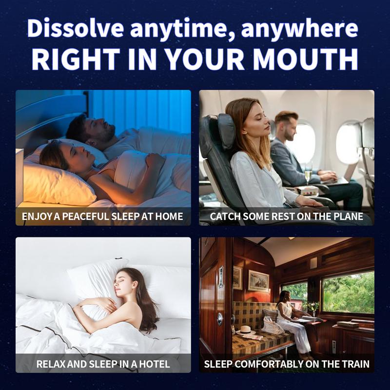 VLL Melatonin Fast-Melt Sleep Oral Strips – 5mg Melatonin Sleep Support | With L-Tryptophan, B6, B5, GABA | Sugar-Free | Blueberry Flavor | 30-Day Supply