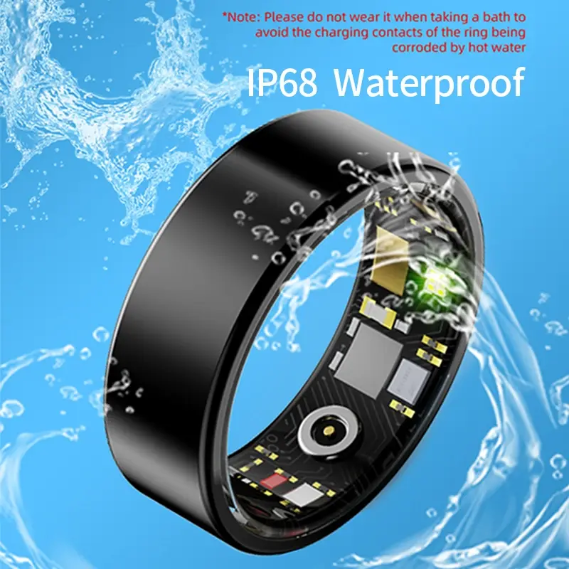 For XIAOMI SAMSUNG Smart Ring Men Women Heart Rate Blood Oxygen Monitor IP68 & 5ATM Waterproof Smartring Multi-sport Mode
