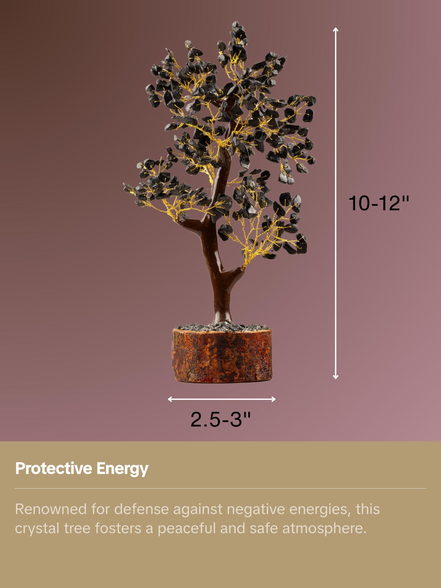 Black Tourmaline Crystal Tree of Life, Decorative Crystal Tree, Natural Healing Crystal Tree, Crystal Decor, Meditation and Housewarming gift