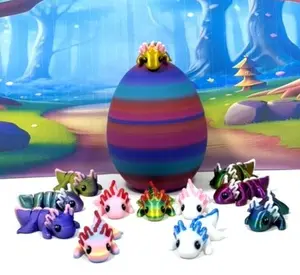 Westcoast 12pcs 3D Printed Mini Axolotl with Egg - Colorful Fidget Toy, Tiny Animal Fidget for Stress Relief and Children Development