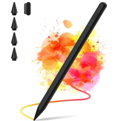 Portable Digital Stylus Pen for iPad (2018-2025) – 3X Fast Charging 2nd Gen Tablet Accessories, Compatible with iPad Pro M4/12.9"(6/5/4/3)/11"(All Gens), Mini 6/5, Air (6/5/4/3)
