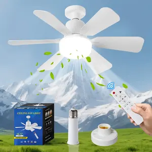 52cm Fan Light with Remote Control, E27 Ceiling Fan, 40w LED Fan Light, Color Temperature 3000k-6500k, Adjustable Dimming