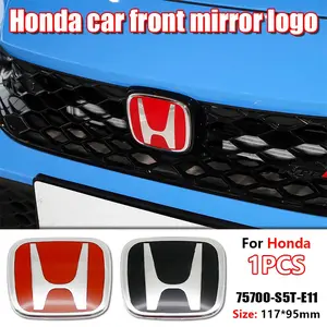 Honda Replacement Car Emblem, Front Grille Rear Bumper Badge, Engine Hood Decoration, Damage-Free Installation, Popular Modification Part