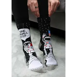 Foot Forward One Small Step Astronaut Socks for Adults