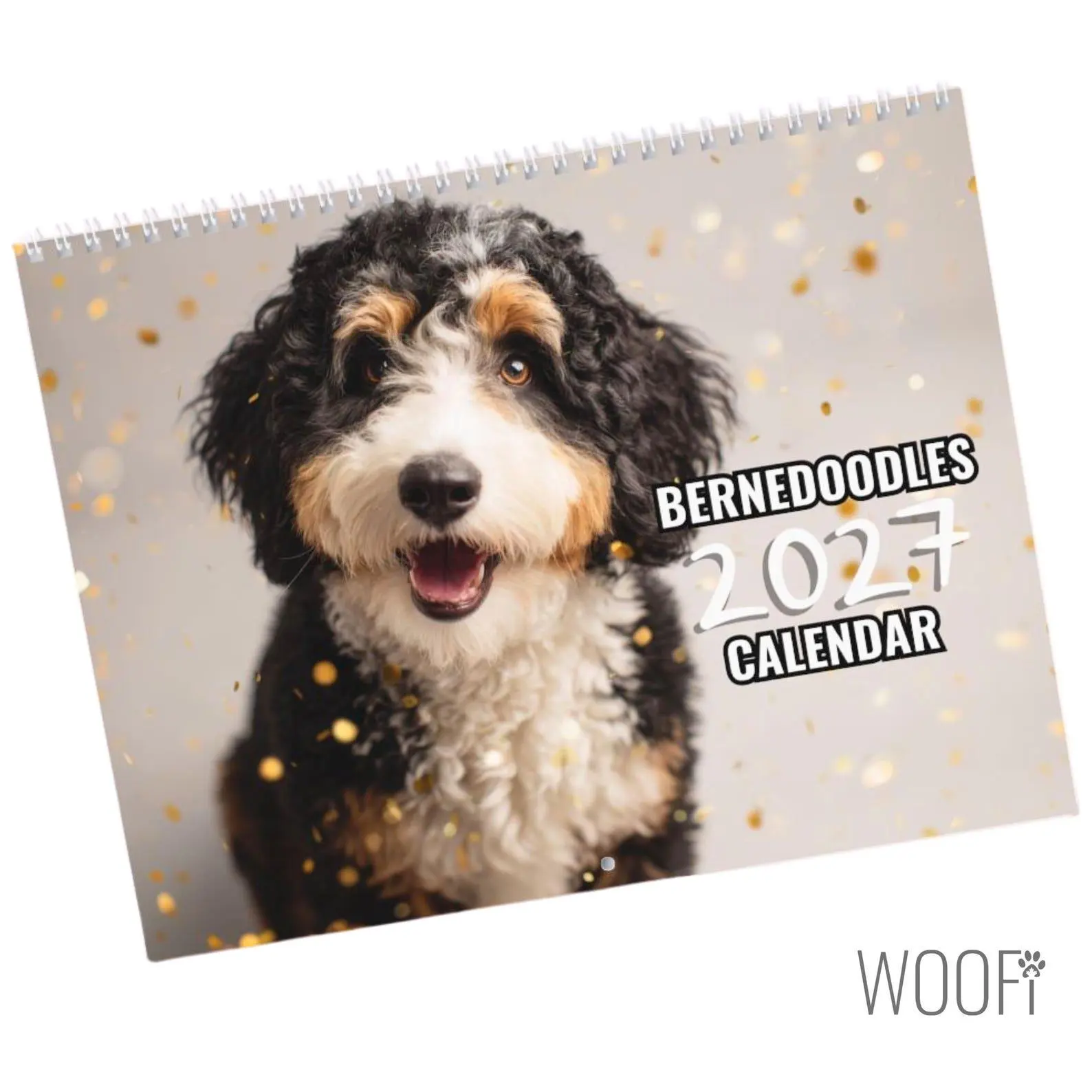 Bernedoodle Dog Calendar 2027 : Desktop and Wall Calendar options, Supports Shelters