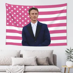 American Flag Pink Drew Star Starkey Tapestry Wall Tapestries Flag Wall Decoration Wall Hanging For Dorm Bedroom Livingroom Party Deco Artwork Colorful