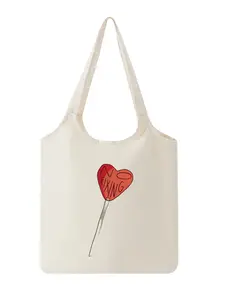 Heart Shaped Sewing Pin Print Canvas Tote Bag for Casual Daily Use and Shopping  Stylish Ecofriendly Carryall for Women and Teens  Perfect Gift for Valentine's Day  Mother's Day  Anniversary  Christmas  Birthday