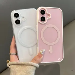 Phone Case - Transparent Magnetic Phone Case, Compatible with iPhone 17 E Air Pro ProMax iPhone16 15 14 Plus 13 12 11 X XS XR, Suitable for Shockproof Protection