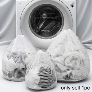 Anti-Tangle Laundry Bag, Large Mesh Reusable Laundry Bag, Drawstring Design, Portable Clothing Organizer, Durable Washing Machine Net Bag Set