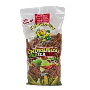 CHURRITOS MEXICANOS - Sabor Chile Limon, Corn Snack  chile & lemon flavored bag with 254g