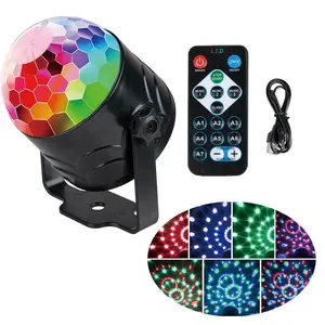 Decorative Light with Remote Control, USB Powered Disco Ball Strobe Lamp, Party Light with 7 Modes for Car Home Room Dance, Led Lighted