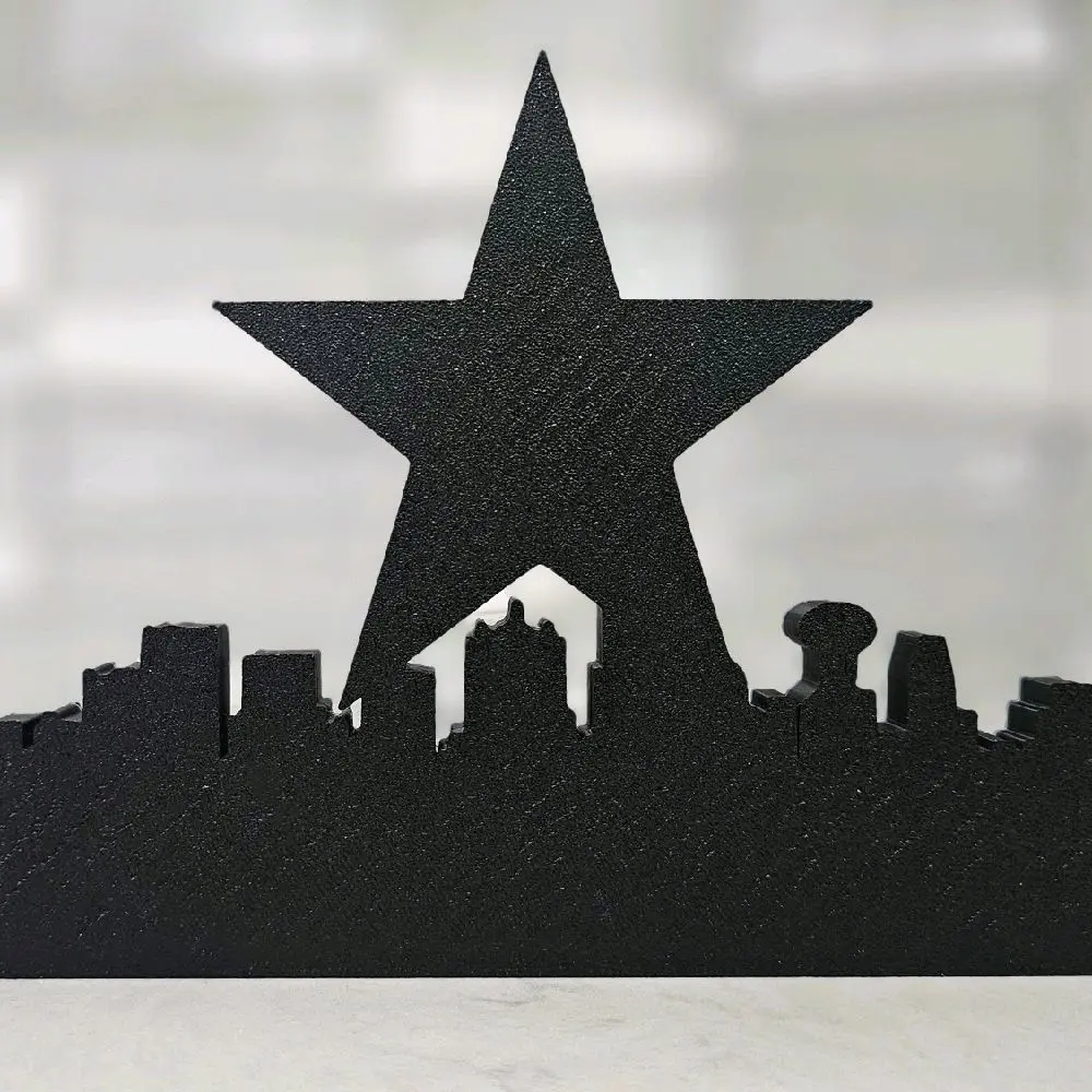 Dallas Football Team Skyline Display | Football Fan Desk Decor | 3D Printed Gift