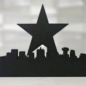 Dallas Football Team Skyline Display | Football Fan Desk Decor | 3D Printed Gift