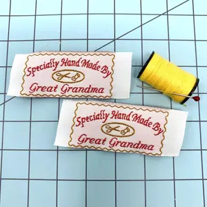 Specially Hand Made by Great Grandma Woven Labels for Sewing, Knitting, Quilting, and Crocheting