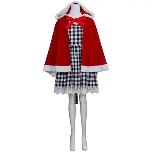 Cindy Luo Who Costume Women Christmas Girl Cindy Lou Who Costume Dress Cape And Gloves