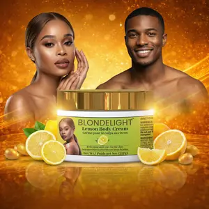BLONDELIGHT Lemon Body Cream – Daily Moisturizing Body Cream, 8 oz