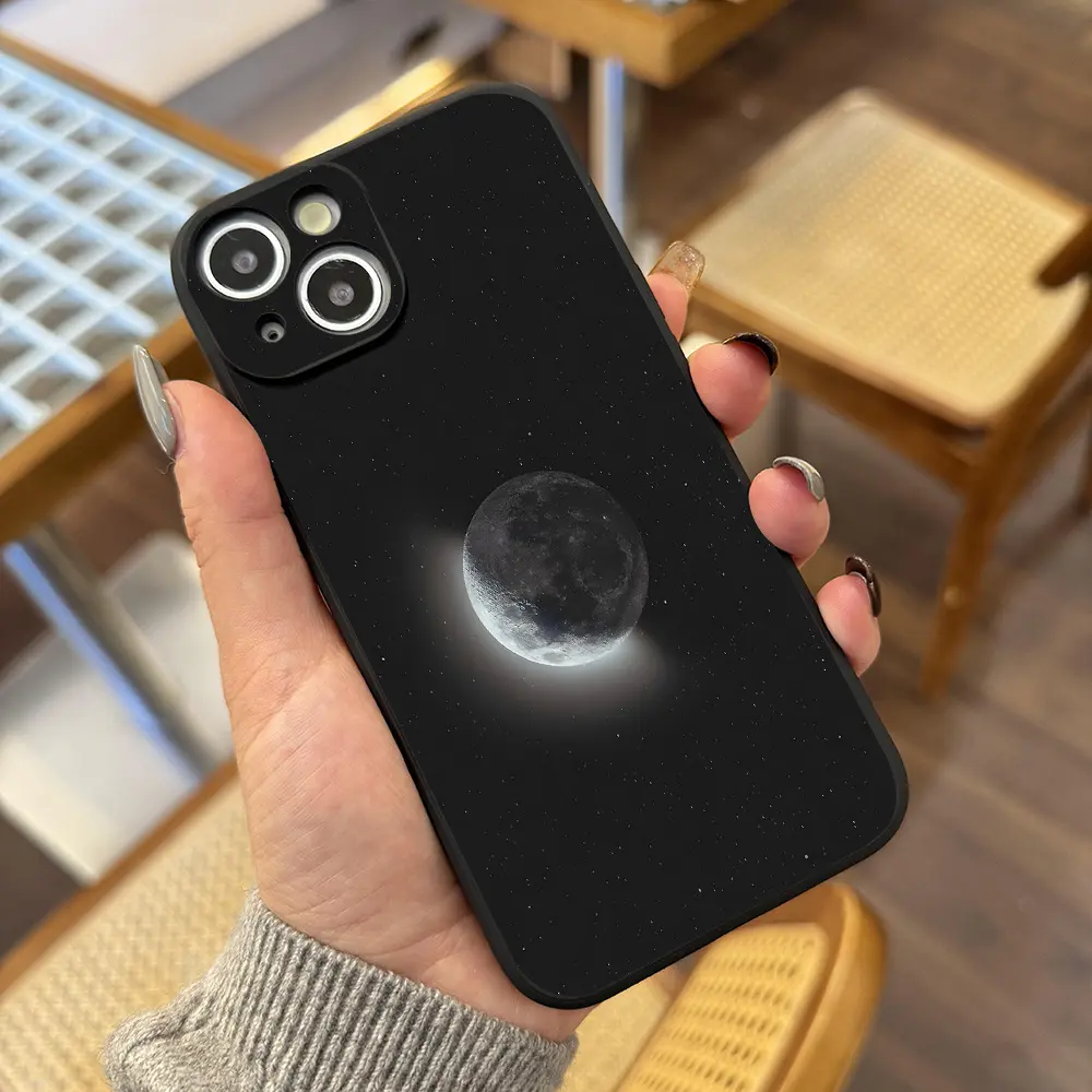 Protective Plastic+TPU Islamic Blessing Shockproof Phone Cover - Moon Aesthetics Casing for iPhone 12-16, 15, Pro/Plus Variants, XR - Muslim Ramadan Gift - Mobile Accessory for Men