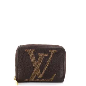 Pre-owned Louis Vuitton Canvas Coated Small Leather Goods Zippy Coin Purse Reverse Monogram Giant by Rebag