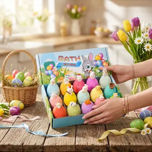 Cute Bunny Bath Ball Set, Explosion Essential Oil Bath Salt Balls, Contains Random Plush Toy, Gentle Cleansing Moisturizing Skin