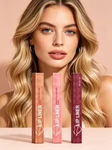 Waterproof lip liner for everyday lip contouring—easy application, natural color payoff, ideal for a commuter makeup look.