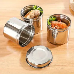 1 Pc Stainless Steel Alcohol Disinfection Cotton Storage Tank, Sealed Container for Food Inspection Samples, Clean Storage Tank for Kitchen Counters, Outdoor Seasoning Food Carrying Tank, Stainless Steel Containers