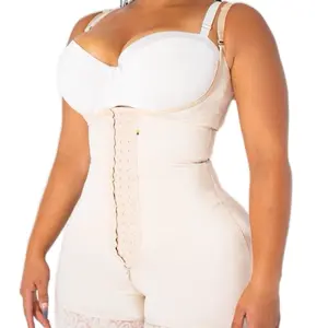 La Faja Coquette Colombian Post Op Stage 1 Faja Style Naomi Medium Compression Fajate Color Beige Adjustable Hooks for Comfort