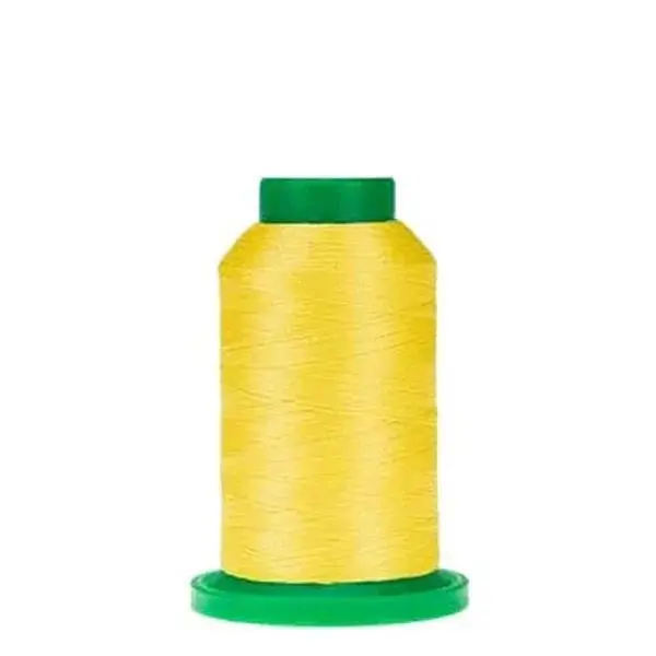 Isacord Polyester Embroidery Thread - 1000m Yellow 2922-0310, High Sheen, Low Lint, Dependable Tension, Bright Tones, Ideal for Lettering, Children's Projects, Borders