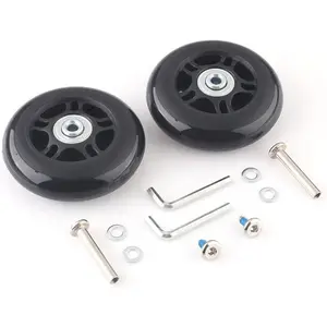 F-BER Suitcase Luggage Wheels Replacement Kit - OD40-64mm Wheels, ABEC 608zz, Set of 2
