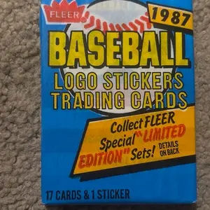 (1) 1987 Fleer Baseball Unopened Wax Pack - Barry Bonds, Bo Jackson RC