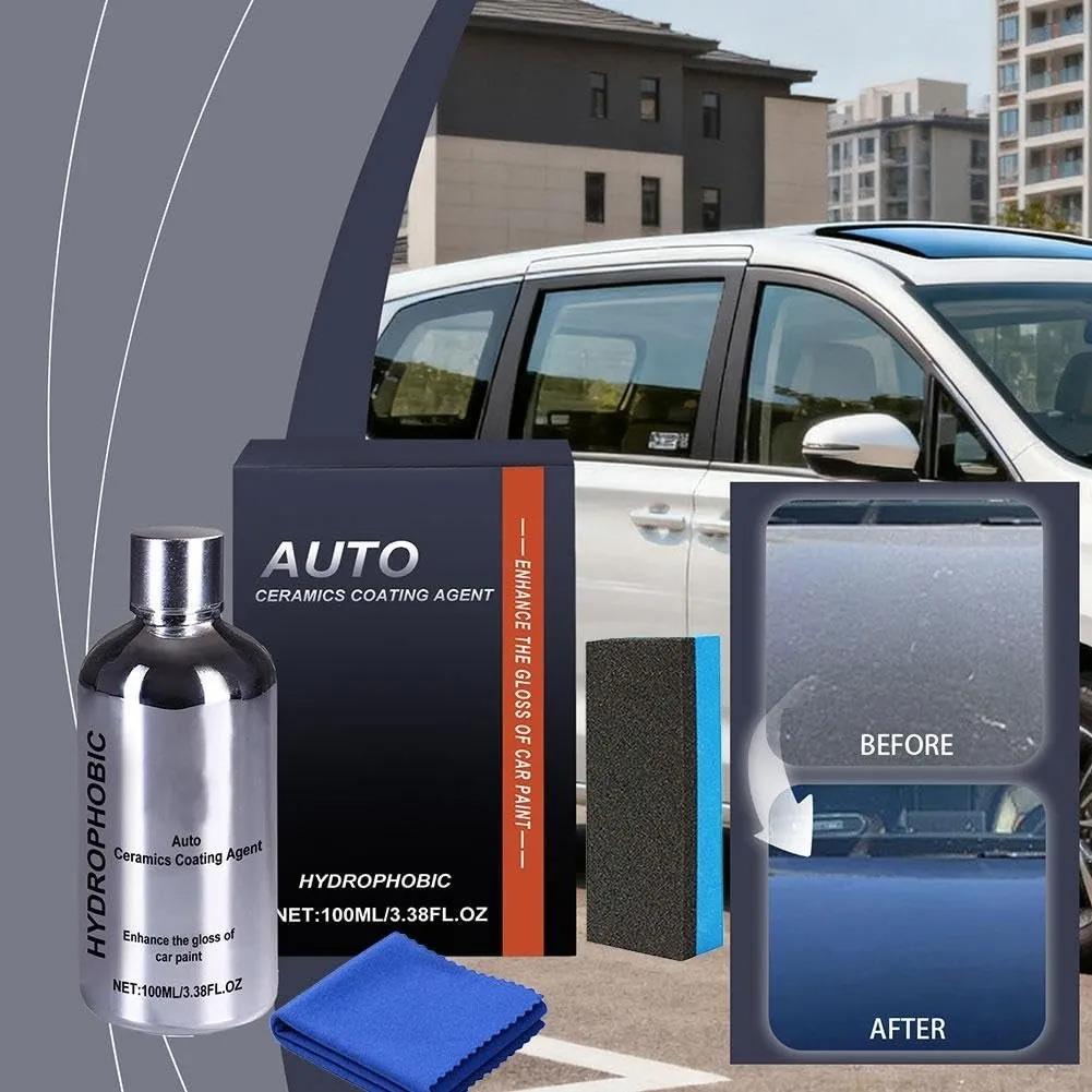 Auto Ceramic Coating Spray – Quick Shine & Long-Lasting Paint Protection for Cars | Easy DIY Car Care for Auto Repair, Garage Detailing & Outdoor Maintenance | Hydrophobic Gloss Coating for Car Paint, SUV, Truck