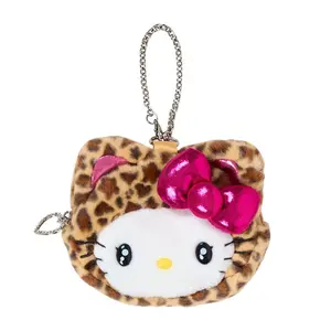 Hello Kitty Brown Plush Mini Pouch (Leopard Cat Series)