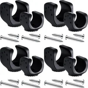 8 Pieces Flashlight Mounting Brackets with Screws Versatile Clip Mount, Universal Flashlight Holder for LED Flashlights and Similar Things, Bicycle Car Truck Accessories (4 Big, 4 Small)