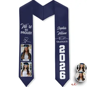 Personalized Graduation Stole With Photo, Custom Grad Sash 2026, Name & Picture Senior Stole Gift for Graduate