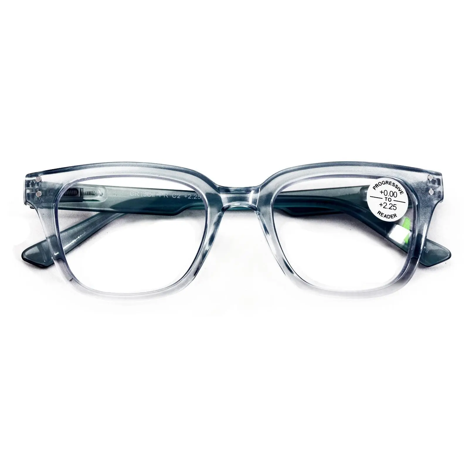 Translucent Progressive Reading Glasses - No Line or Bubble - Zero Power on Top