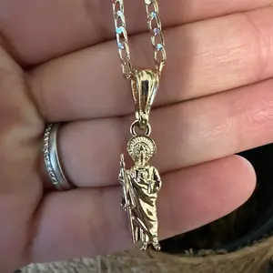 San Judas Tadeo Necklace men women Figaro chain 22” long