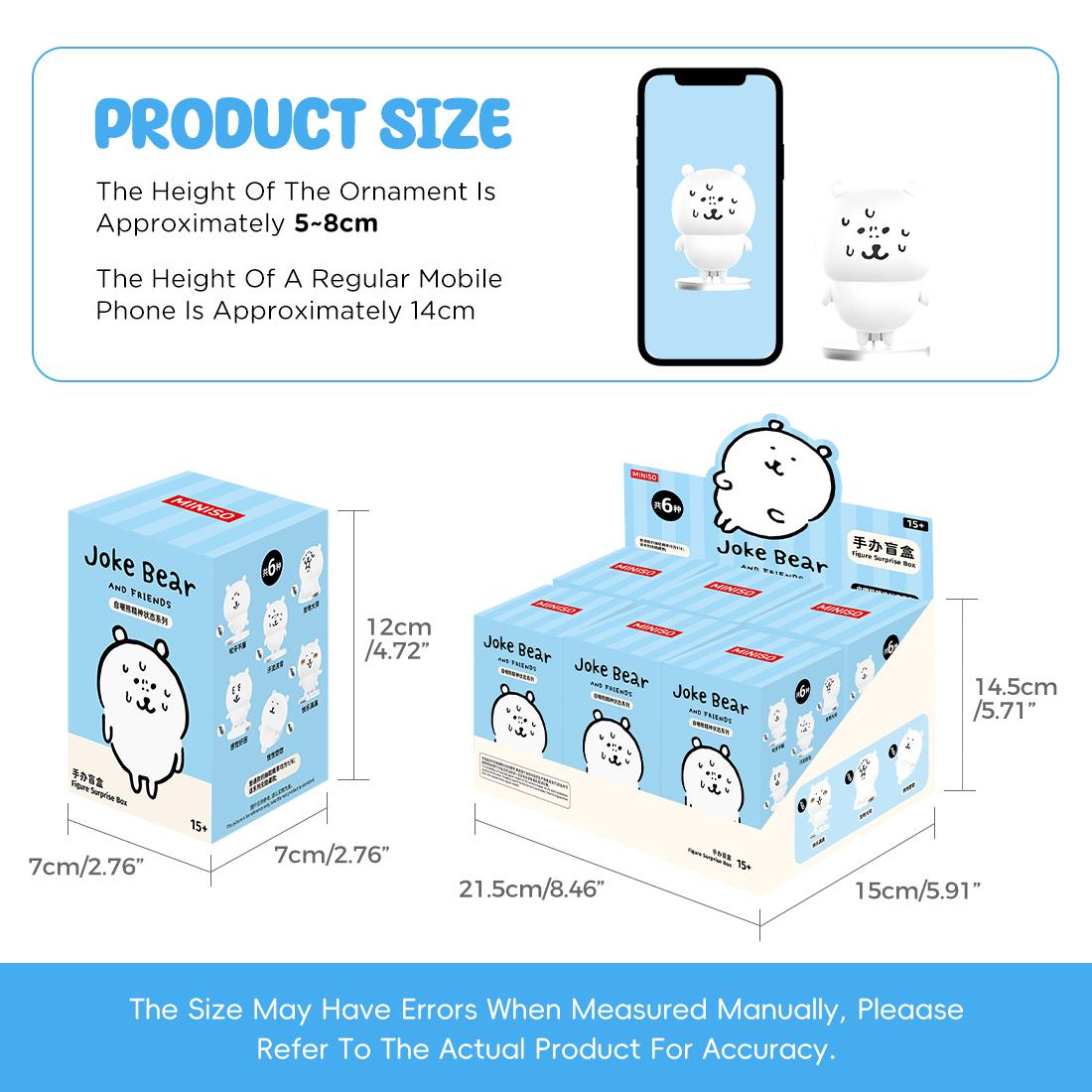 MINISO Joke Bear and Friends Series: Mood-Themed Blind Box Figurines, Express Your Every Feeling, A Gift For Everyone, Collect, Display, Enjoy