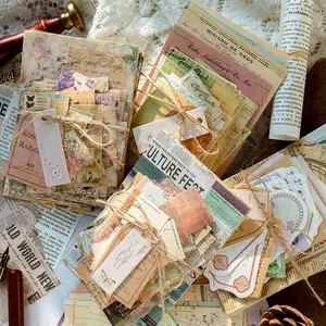 Vintage Floral Decorative Scrapbook Paper Set, Mixed Colors, Plant and Flower Patterns, Scrapbooking, DIY Crafts and Magazine Backgrounds, 100 Sheets/pack