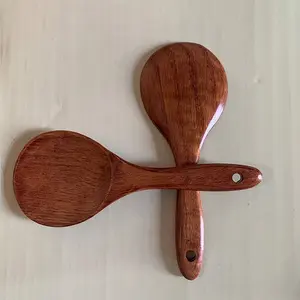 1pc, Rice Spoon, Household Rice Spoon, Reusable Wooden Rice Spoon, Washable Kitchen Rice Spoon, Non-stick Rice Spoon, Simple Rice Spoon, Kitchen Utensils, Kitchen Stuff, Kitchen Gadgets, Korean Spoons