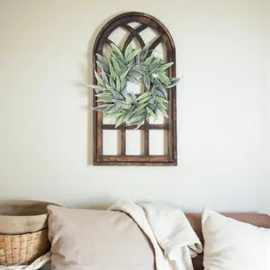 44 Inch Wall Wood Window Arch -Large Cathedral Window Frame-Sunset Grove Cathedral