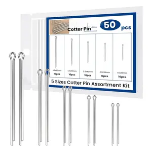 Cotter Pin Assortment Kit Stainless Steel Small Hardware Cotter Pins Set for Cars, Mechanics, Power Equipment, Lawn Mower