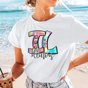 Illinois Neon Splash DTF Transfers - THIS IS NOT A SHIRT