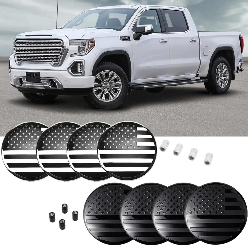 DREAMIZER 4pcs Automobile Parts Hubcap Car Wheel Hub Center Cover 83mm For Chevrolet Pickup Truck GMC Recreational Vehicle