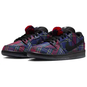 Men's Nike Dunk SB Low Pro QS Skate Shoes - University Red & Yellow Strike Nardwuar, Durable Suede Upper, Zoom Air Cushioning, All-Season Casual Footwear