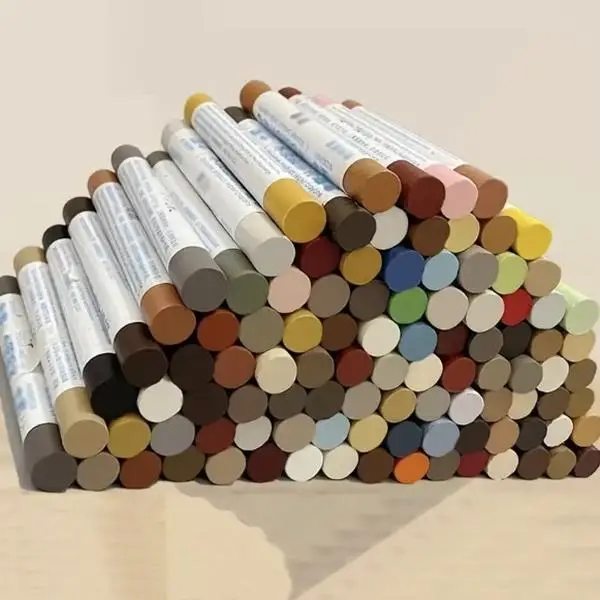 Furniture & Wall Repair Kit - Set of 10 Wood Markers & Wax Sticks with Putty Filler | Fix Scratches, Stains, and Gaps on Wood Floors, Tables, Desks,Wa