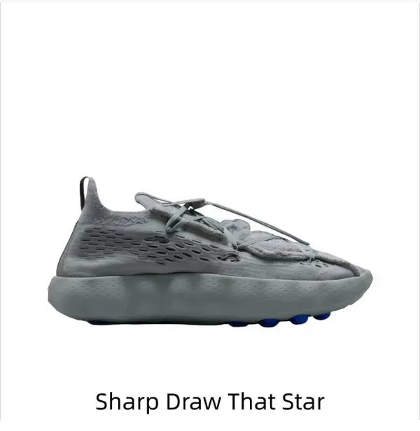 Unisex Ash Grey Irregular Cutout Casual Walking Shoes Hidden Blue Stud Outsole Soft Lining Breath Light Footwear For Urban Relaxed Outings Road Trips