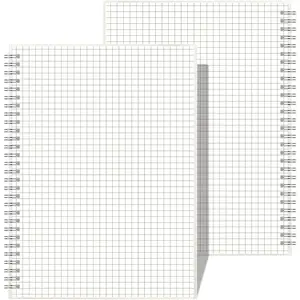 Paper Notebook Spiral 2  Large B5 Grid Notebook 7.X 10", 100GSM Thick Graph Grid Paper, Quad Ruled, Total 320 Pages, Transparent Plastic Hardcover Journal
