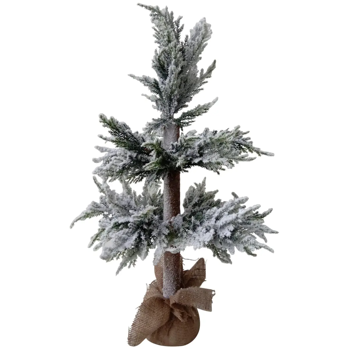 360 Stand 27.5 in. Heavily Flocked Green Pine Christmas Tree, 360-Degree Rotatable Stand, Natural Jute Base, Festive Decoration, Home Ornament, Ornaments for Party Supplies, Christmas Home, Decor Accessories, Room Decorations