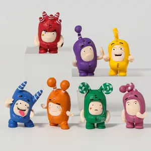 7pcs/set Anime Cartoon Oddbods Cute Toys Dolls PVC Figures Collectible Model Gift