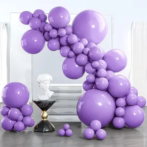 PartyWoo Purple Balloons 100 pcs Different Sizes of 36 18 12 10 5 Inch Light Purple Lavender Lilac Balloon Arch Kit Garland for Graduation Baby Shower Halloween Birthday Party Decorations Purple-Y15
