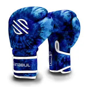 Funk Strike Gel Boxing Gloves - Blue Gloves with White Logo, Comfortable Fit, Durable Design, Suitable for Various Activities